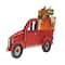 14" Red Truck with Pumpkins Fall Harvest Sign Decoration